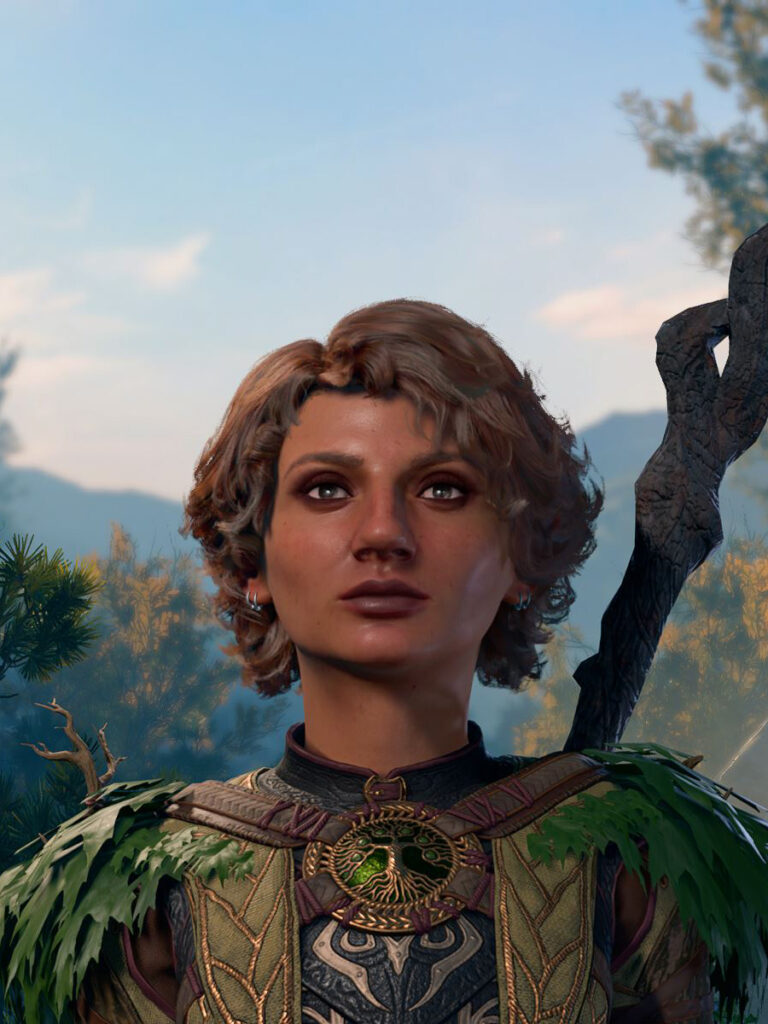 Liana Hearthstone, a strongheart halfling druid